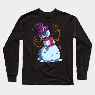 Spooky Snowman Long Sleeve T-Shirt